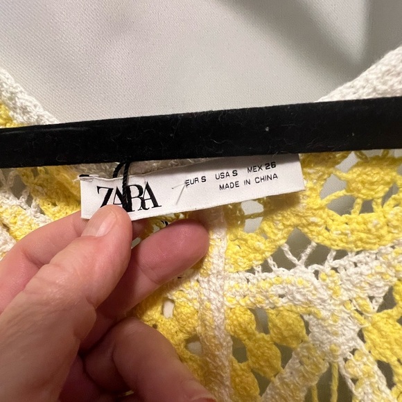 Zara Limited Edition  Rose Crochet Sleeveless Button Front Midi Maxi Knit Dress - Picture 3 of 4